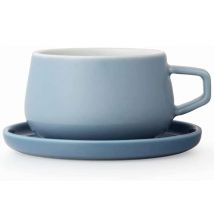 Viva Scandinavia - Mug et sous tasse en porcelaine - Hazy Blue - 30 cl - Viva Scandinavia