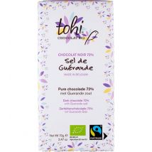 Tohi Dark Chocolate Bar, 74% Organic Cocoa with Sea Salt - 70g