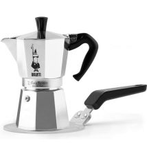 Bialetti Moka Express 3 cups Coffee Maker + Induction Plate Converter