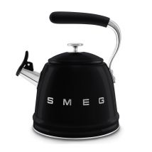 SMEG - Smeg Retro Style Whistling Kettle Black - 2.3 L - WKF01BL
