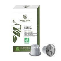 Green Lion Coffee - 10 capsules compatibles Nespresso Sweet dreams décaféiné - GREEN LION COFFEE