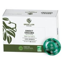 Green Lion Coffee - 50 Dosettes compatibles Nespresso pro Sweet dreams Office Pads Bio - GREEN LION COFFEE