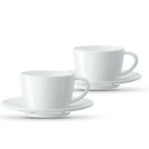 JURA - Set 2 tasses Cappuccino avec soucoupes - Jura - Avec anse