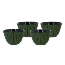 The Kitchenette - Set of 4 green cast iron cups - 12cl