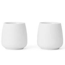 Viva Scandinavia Set of 2 White Nicola Porcelain Cups - 8cl