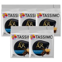 Tassimo - Pack Dosette Tassimo L'Or Espresso Décaféiné - 5 x 16 T-Discs