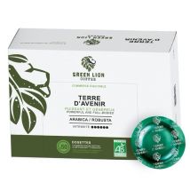 Green Lion Coffee - 50 dosettes compatibles Nespresso pro Terre d'avenir Commerce Equitable Office Pads Bio - GREEN LION COFFEE