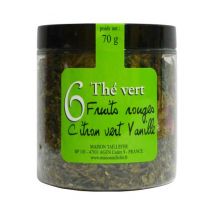 N°6 green tea with red berries, lime and vanilla - 70g loose leaf tea - Maison Taillefer - Blend