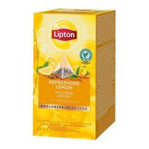 Lipton 'Refreshing Lemon' black tea - 25 pyramid bags - Exclusive Selection Range - Blend