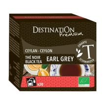 Organic Earl Grey black tea - 20 individually-wrapped tea bags - Destination - Sri Lanka