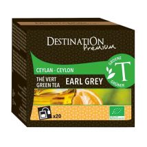 Destination organic Earl Grey green tea - 20 sachets - Sri Lanka