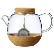 Viva Scandinavia - VIVA Scandinavia Cortica glass and cork teapot + tea ball infuser - 50cl