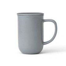 ‘Minima' charcoal blue porcelain mug with tea infuser - 500ml - Viva Scandinavia