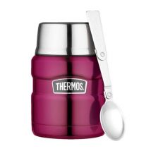Thermos King Food Flask with Spoon Raspberry - 47cl