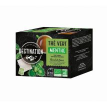 Destination - Thé vert bio Menthe - 20 sachets fraicheurs - Destination