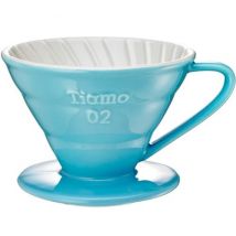 Tiamo V02 4-cup coffee dripper in blue