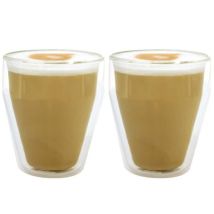 Bodum Set of 2 Titlis Medium Double Wall Glasses - 25cl - From 11cl to 29cl (Cappuccino)