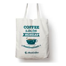 MaxiCoffee - 'Coffee is the best Monday motivation' - Cotton Tote Bag