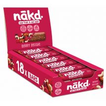 Nakd - Boîte distributrice de 18 raw barres de fruits et noix Framboise NAKD