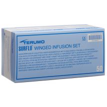 Terumo Surflo Sicherheits-Perfusionsbesteck mit Flügelkanüle 25G 0.5x19mm orange (50 Stück)
