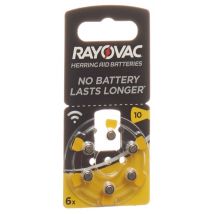 Rayovac Batterie Hörgeräte 1.4V V10 (6 Stück)