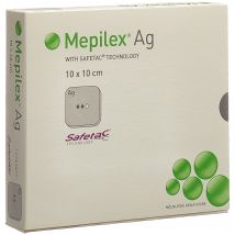 Mepilex Ag Schaumverband Safetac 10x10cm Silicone (5 Stück)