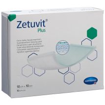 Zetuvit Plus Absorptionsverband 10x10cm (10 Stück)