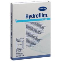 Hydrofilm Plus PLUS wasserdichter Wundverband 5x7.2cm steril (5 Stück)