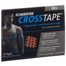 CROSSTAPE Mix Schmerz- und Akupunkturtape 20x S/27x M/6x L/2x XL (55 Stück)