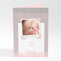 Menükarte Taufe Matrose in Rosa personalisierbar - Farbe Rosa - 10 x 14.5 cm (geschlossen) - MeineKarten