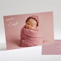Einladung Taufe Klassik rosa personalisierbar - Farbe Rosa - 21 x 14.5 cm - MeineKarten