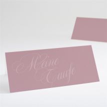 Tischkarte Taufe Klassik rosa personalisierbar - Farbe Rosa - 9.5 x 4.2 cm - MeineKarten