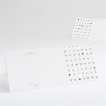 Tischkarte Kommunion Geometrische Blumenmotive personalisierbar - 9.5 x 4.2 cm - MeineKarten