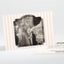 Dankeskarte Hochzeit Retro-Ambiente personalisierbar - Farbe Rosa, Schwarz Und Weiß - 13.8 x 9.5 cm - MeineKarten