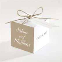 Geschenkbox Hochzeit Natürlich verbunden personalisierbar - 4.5 cm - MeineKarten