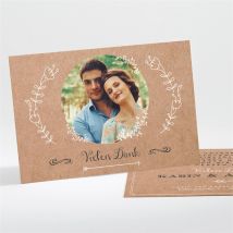 Dankeskarte Hochzeit Vertrauen personalisierbar - Farbe Beige, Braun Und Schwarz/Weiß/Kraftpapier - 13.8 x 9.5 cm - MeineKarten