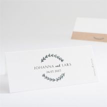 Tischkarte Hochzeit Perfekt geplant personalisierbar - Farbe Grün, Beige, Braun Und Weiß/Kraftpapier - 9.5 x 4.2 cm - MeineKarten