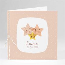 Geburtskarte Star personalisierbar - Farbe Rosa/Orange, Beige Und Weiß - 13.5 x 13.5 - MeineKarten