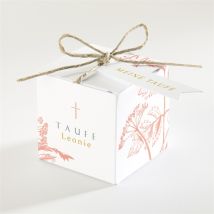 Geschenkbox Taufe Vintage Natur personalisierbar - 4.5 cm - MeineKarten