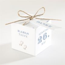 Geschenkbox Taufe Zarte Illustration personalisierbar - 4.5 cm - MeineKarten