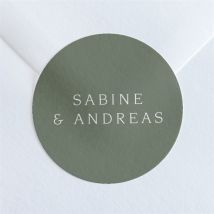Aufkleber Hochzeit The big day personalisierbar - Farbe Grün - 4 cm - MeineKarten