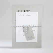 Hochzeitseinladung Marmor Stil personalisierbar - Farbe Schwarz, Weiß Und Grau - 21 x 14,5 cm - MeineKarten