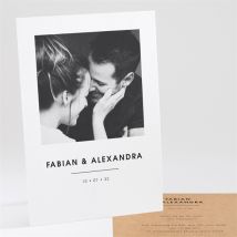 Hochzeitseinladung Love first personalisierbar - Farbe Beige Und Schwarz & Weiß/Braun Und Schwarz/Weiß/Kraftpapier - 14.5 x 21 cm - MeineKarten