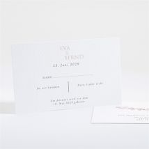 Antwortkarte Hochzeit Goldene Weide personalisierbar - Farbe Rosa, Weiß Und Grau - 13.5 x 8.5 cm - MeineKarten
