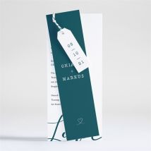 Hochzeitseinladung Blue Love personalisierbar - Farbe Grün, Blau Und Weiß - 21 x 9 cm - MeineKarten