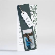 Hochzeitseinladung Unter der Weide personalisierbar - Farbe Grün Und Weiß - 21 x 9 cm - MeineKarten