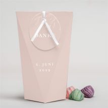 Geschenkbox Hochzeit Zartrosa und Kupfer -Schachtel personalisierbar - Farbe Rosa - 4 x 4 x 11 cm - MeineKarten