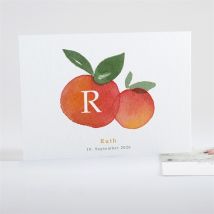 Geburtskarte Kleine Zitrusfrüchte personalisierbar - Farbe Rot/Grün, Orange Und Weiß - 14.5 x 10.5 cm - MeineKarten