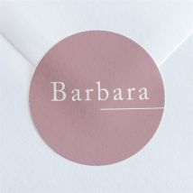 Sticker Geburt Glückssamen personalisierbar - Farbe Rosa - 4 cm - MeineKarten