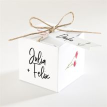 Geschenkbox Hochzeit Landkunst personalisierbar - Farbe Rot/Rosa Und Grün/Blau Und Gelb/Orange Und Beige/Violett Und Weiß Und Bunt - 4.5 cm - 